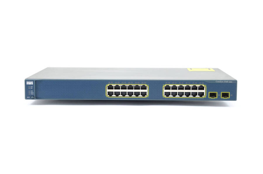 WS-C3560-24TS-E - 24x FE 10/100 RJ45, uplink 2x 1G SFP, opr. IP Services, Warstwa L3, Cisco Catalyst 3560 Switch