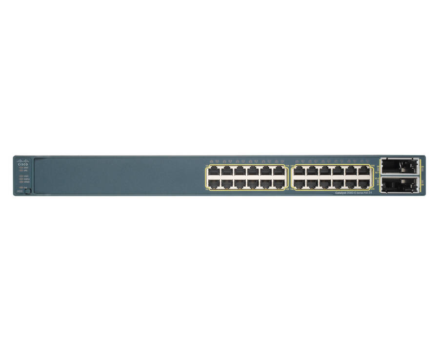 WS-C3560E-24PD-S - 24 10/100/1000 PoE, 2*10GE(X2),750W,IPB s/w, Cisco Catalyst 3560E Switch