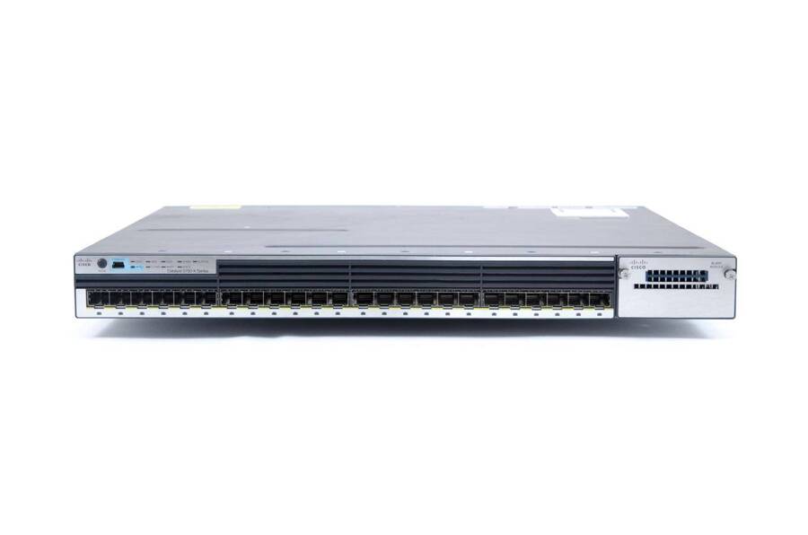 WS-C3750X-24S-E - 24x 1G SFP, opr. IP Services, zasilacz 350W AC, Stack, Warstwa L3, Opcjonalny moduł Uplink 2x 10G SFP+, Cisco Catalyst 3750-X Switch