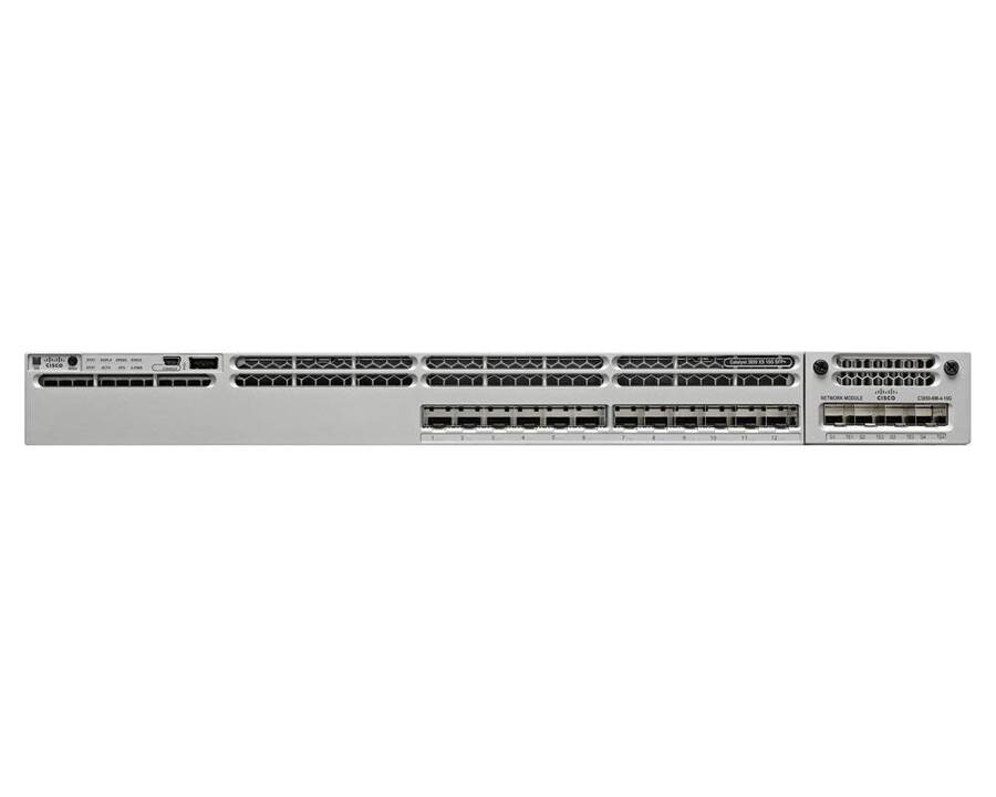 WS-C3850-16XS-E - 16x SFP+ port stackable model (C3850-NM-4-10G module) and 350WAC power supply, 1 RU, IP Services, Cisco Catalyst 3850 Switch