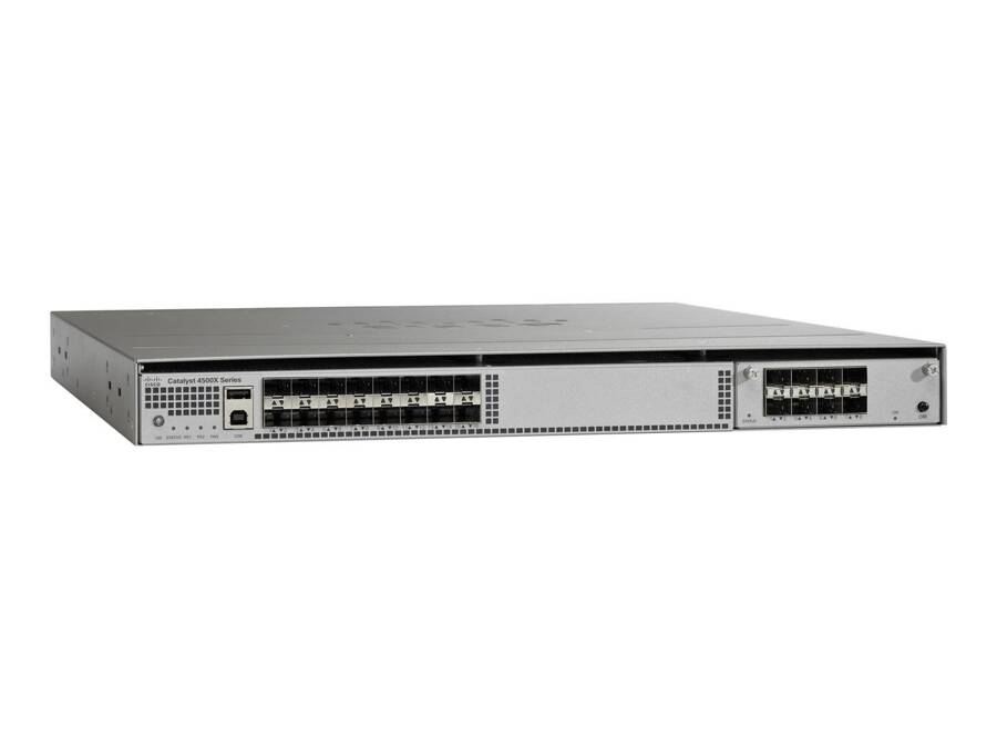 WS-C4500X-24X-IPB - 24x 10G SFP+, opr. IP Base, 1x Zasilacz AC, Warstwa L3, Cisco Catalyst 4500-X Switch