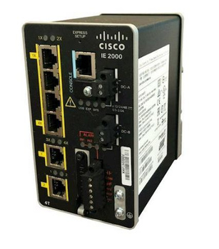 Комутатор Cisco IE2000 4 FE RJ45 порти, 2 GE мідний порти, Lan Base