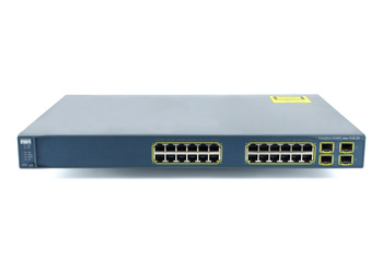 WS-C3560G-24PS-S - 24x 1GE RJ45, PoE 370W 802.3af, uplink 4x 1G SFP, ПО IP Base, Cisco Catalyst 3560G Комутатор