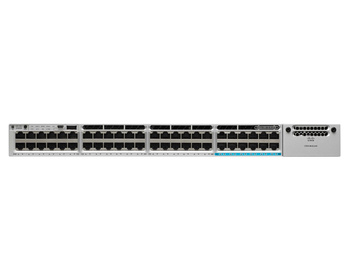 WS-C3850-12X48U-S - 48 10/100/1000 з 12 100Мб/с/1/2.5/5/10 Гб/с UPOE Ethernet порти, з 1100W AC power supply, 1RU, IP Base, Cisco Catalyst 3850 Stackable Комутатор