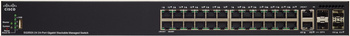SG350X-24P-K9-EU - 24x 1GE RJ45, PoE+ 195 Вт 802.3at, висхідна лінія 4x 10 Gigabit Ethernet (2x 10GB RJ45/SFP+ комбо, 2x 10G SFP+), комутатор Cisco SMB