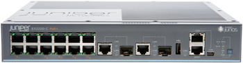 Комутатор Juniper EX2200-C-12P, 12x 1GE RJ45, 2x 1GE SFP/RJ45, PoE+ 100W, Pasywne chłodzenie