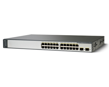 WS-C3750V2-24PS-E - 24 10/100 PoE, 2 SFP, Enhanced Image, Cisco Catalyst 3750V2 Комутатор
