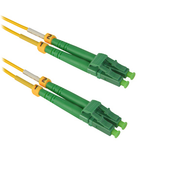 Jednomodowy dupleksowy patchcord światłowodowy LC/APC-LC/APC o długości 3m OS2 9/125 µm