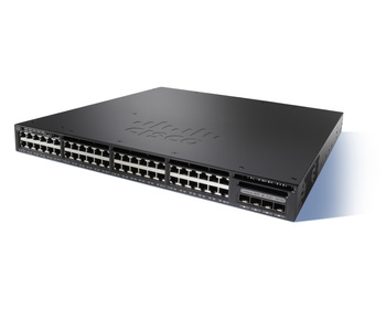 WS-C3650-48PQ-E - 48 10/100/1000 Ethernet PoE+ та 4x10G Uplink порти, з 640WAC power supply, 1 RU, IP Services feature set, Cisco Catalyst 3650 Optional Стекований Комутатор