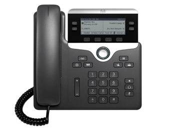 CP-7841-K9 - 4 Linie, 2 porty RJ45 1G, Wyświetlacz w skali szarości, Cisco 7841 IP Telefon