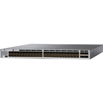 WS-C3850-48XS-S - 48x SFP+ 4x QSFP+ 750WAC front-to-back power supply 1 RU IP Base, Cisco Catalyst 3850 Комутатор
