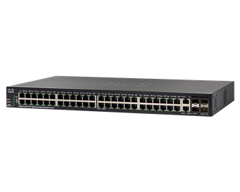 Комутатор Cisco SMB SG350X-48, 48x 1GE PoE+ [382W], 2x Combo SFP+ 2x SFP+