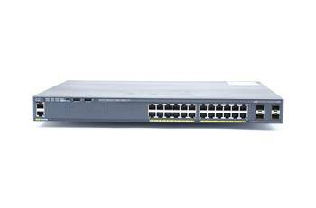 WS-C2960X-24PS-L - 24x 1GE RJ45, PoE+ 370W 802.3at, uplink 4x 1G SFP, ПО LAN Base, Покоління L2, Stack, Cisco Catalyst 2960-X Комутатор