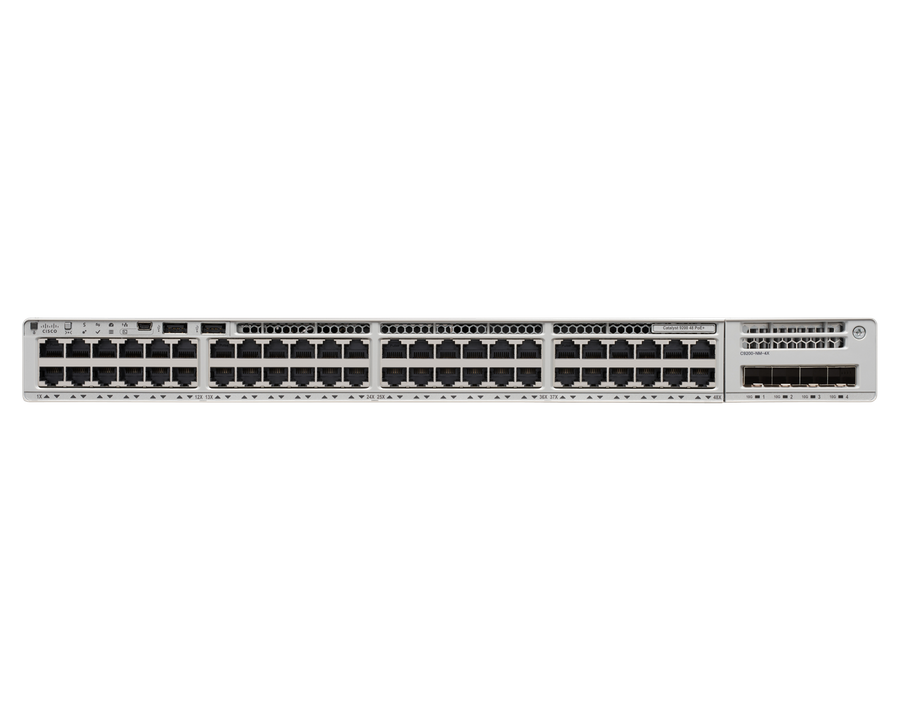 C9200-48T-A - 48x 1GE RJ45, opcjonalny uplink 4x 10G SFP+, ПО Network Advantage, Cisco Catalyst 9200 Комутатор