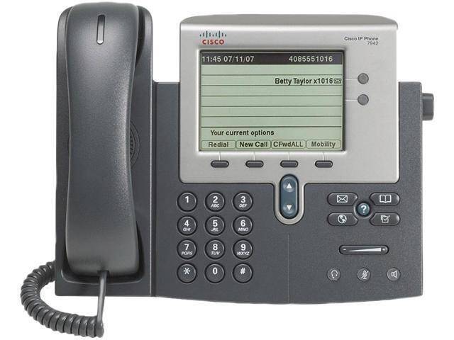 CP-7942G - 2 linie, 1x 10/100 RJ45, 1x 10/100 RJ45 Port switcha, Cisco 7942 IP Telefon