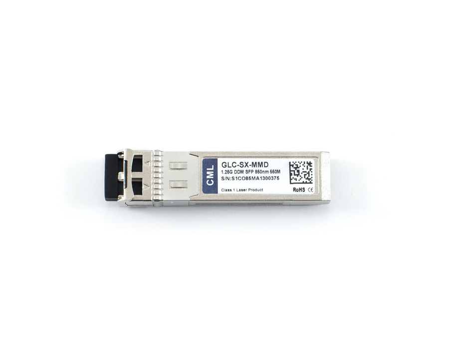 GLC-SX-MMD-CML - SFP 1G, LC, 550m, SR, Duplex, Wielomodowy moduł wkładka, 850nm, DDM, CML Nowy замінник Transceiver