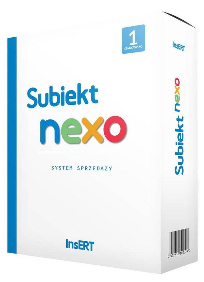 Subiekt Nexo - 1 stanowisko. InsERT nexo to rozwiązanie kompleksowe, usprawniające działanie całej firmy, a nie tylko poszczególnych działów. Pakiet został zaprojektowany ze szczególną dbałością o wygodę użytkownika. Nowoczesne rozwiązania interfejsowe