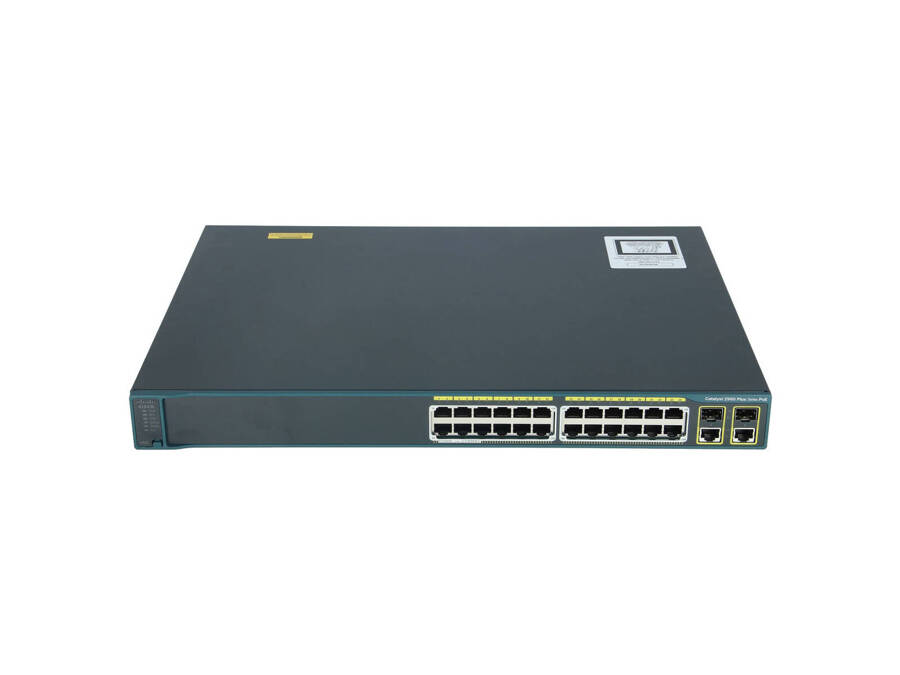 WS-C2960+24PC-S - 24 10/100 PoE + 2T/SFP LAN Lite, Cisco Catalyst 2960 Plus Комутатор