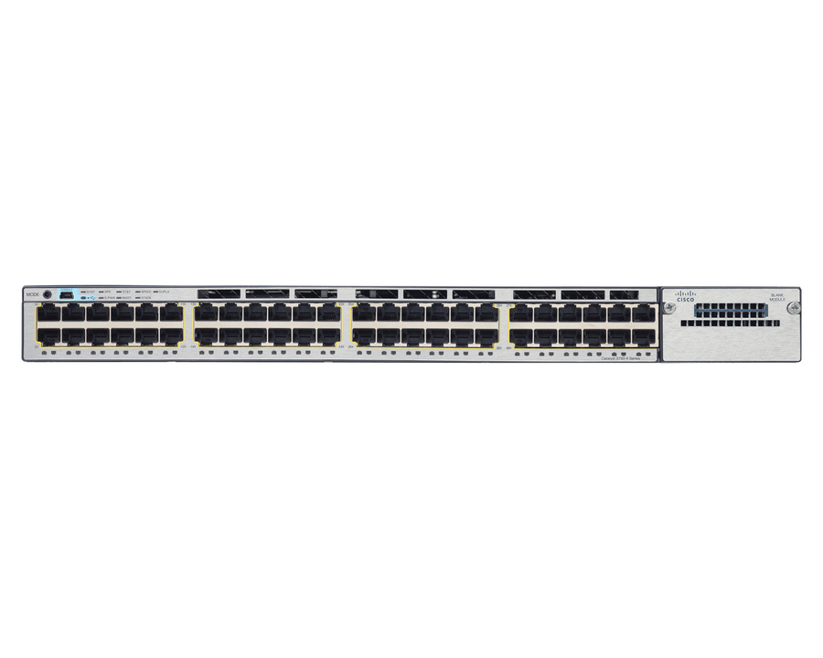 WS-C3750X-48T-E - 48x 1G RJ45, Opcjonalny uplink, Блок живлення 350W, 1 RU, IP Services, Catalyst 3750X Комутатор